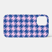 Houndstooth Roze + Blauw Patroon Case-Mate iPhone Case (Achterkant (horizontaal))