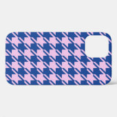 Houndstooth Roze + Blauw Patroon Case-Mate iPhone Case (Achterkant (horizontaal))