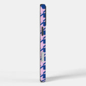 Houndstooth Roze + Blauw Patroon Case-Mate iPhone Case (Achterkant / Rechts)