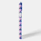 Houndstooth Roze + Blauw Patroon Case-Mate iPhone Case (Achterkant / Rechts)