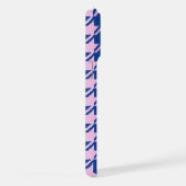 Houndstooth Roze + Blauw Patroon iPhone Hoesje (Rechterkant)