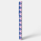 Houndstooth Roze + Blauw Patroon Samsung Galaxy Hoesje (Achterkant horizontaal)
