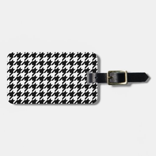 houndstooth ruitpatroon bagagelabel (Voorkant horizontaal)