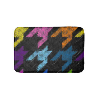 Houndstooth: ruwe canvas imitatie. badmat