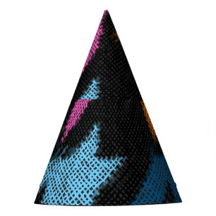 Houndstooth: ruwe canvas imitatie. feesthoedjes