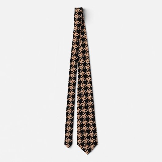 Houndstooth Skin and Fishnets Pattern Stropdas (Achterkant)