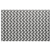 Houndstooth Style Tesselation noir tissu chien (Fat Quarter)