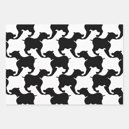 Houndstooth Style Tesselehond Kies kleur Inpakpapier Vel (Voorkant 2)