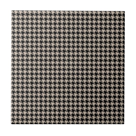 Houndstooth Tan en Black Tegeltje (Voorkant)