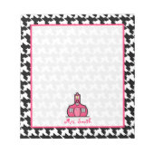 Houndstooth Teacher Notitieblok (Voorkant)