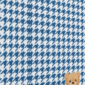 Houndstooth Teddy Home, Classic Blue, Behang (Zoom)