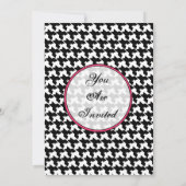 Houndstooth uitnodiging voor mode (Achterkant)