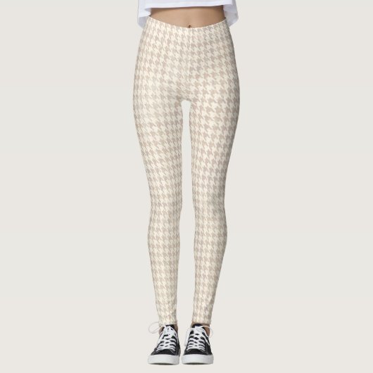 Houndstooth vanilla Pattern Leggings (Voorkant)