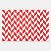 Houndstooth, visgraat, dot DIY kleuren wit rood Inpakpapier Vel (Voorkant 2)