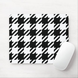Houndstooth zwart-wit muismat