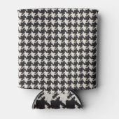Houndstooth zwart-wit patroon blikjeskoeler (Voorkant)