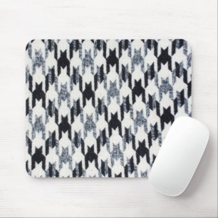 Houndstooth zwart-wit patroon muismat