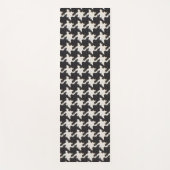 Houndstooth Zwart Wit Patroon Yogamat (Voorkant)