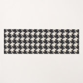 Houndstooth Zwart Wit Patroon Yogamat (Voorkant (horizontaal))