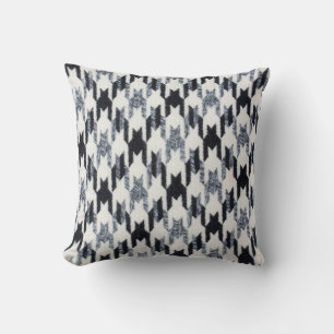 Houndstooth zwarte en witte patroonpijp kussen