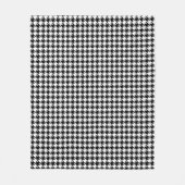 Houndtooth BW SML Patroon Fleece Deken (Voorkant)