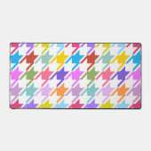 Houndtooth Multicolor+White Grote Patroon Bureaumat (Voorkant)