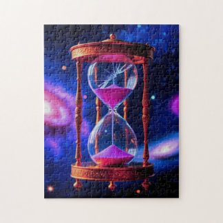 Hourglass in de ruimte legpuzzel