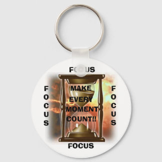 Hourglass, MAKE, ALLES, MOMENT, COUNT!, FOCUS.. Sleutelhanger