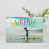 Hourra ! | Grosse Soeur Photo Grossesse Faire-part (Debout devant)