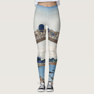 Housai Mount Fuji vanaf de brug onder Mannen Leggings