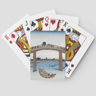 Housai Mount Fuji vanaf de brug onder Mannen Pokerkaarten