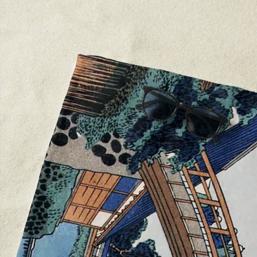 Housai Mount Fuji vanaf de brug onder Mannen Strandlaken (In situ)