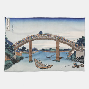 Housai Mount Fuji vanaf de brug onder Mannen Theedoek
