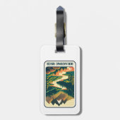 Housatonic River Connecticut kleuren Bagagelabel (Achterkant verticaal)