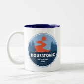 Housatonic Wild en Schilderachtig River Connecticu Tweekleurige Koffiemok (Links)