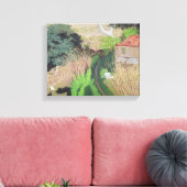 House and Reeds, c.1921-24 Canvas Afdruk (Insitu (Woonkamer))