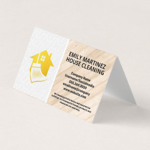 House Broom Logo   Hout en Tegels vloeren Visitekaartjes