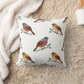 House Bunting Bird Pattern - Seamless Nature Desig Kussen (Deken)