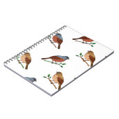 House Bunting Bird Pattern - Seamless Nature Desig Notitieboek (Linkerzijde)