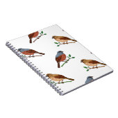 House Bunting Bird Pattern - Seamless Nature Desig Notitieboek (Rechterzijde)