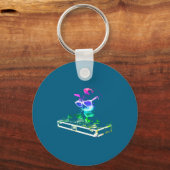 House Cat Rainbow Dj Cat  Sleutelhanger (Voorkant)