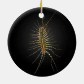 House Centipede Scutigera Coleoptrata Keramisch Ornament (Achterkant)
