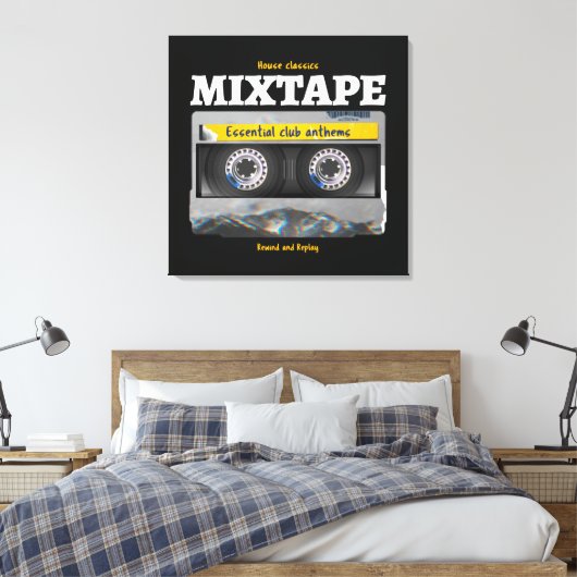 House Classics Mixtape Club Anthems Canvas Afdruk (Insitu (Slaapkamer))