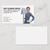 House Cleaner met Mop Visitekaartje (Voorkant / Achterkant)