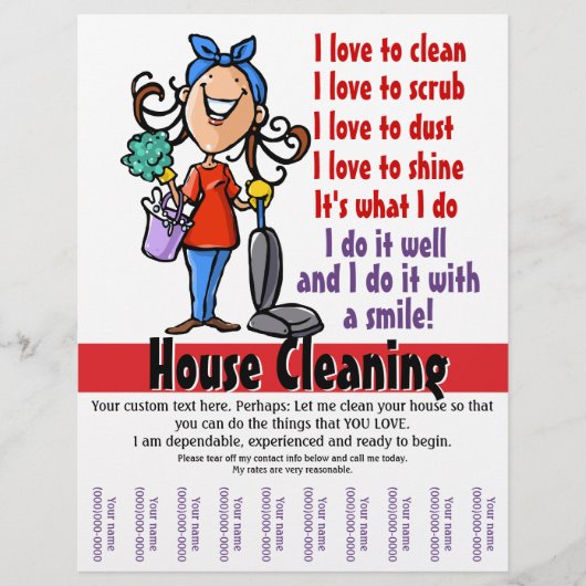 House Cleaner Promotion-flyer Flyer (Voorkant)
