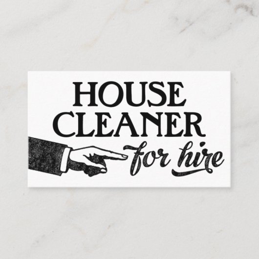 House Cleaner Visitekaartjes - Cool (Voorkant)