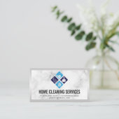 House Cleaning Icons | Marmer Visitekaartje (Staand voorkant)
