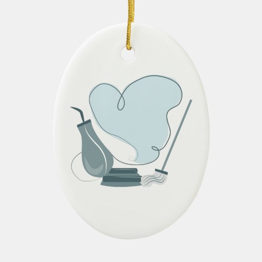 House Cleaning Keramisch Ornament (Voorkant)