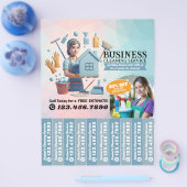 House cleaning Maid Service Flyer Tear Off Strips (Enkel)