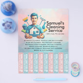 House cleaning Maid Service Flyer Tear Off Strips (Enkel)
